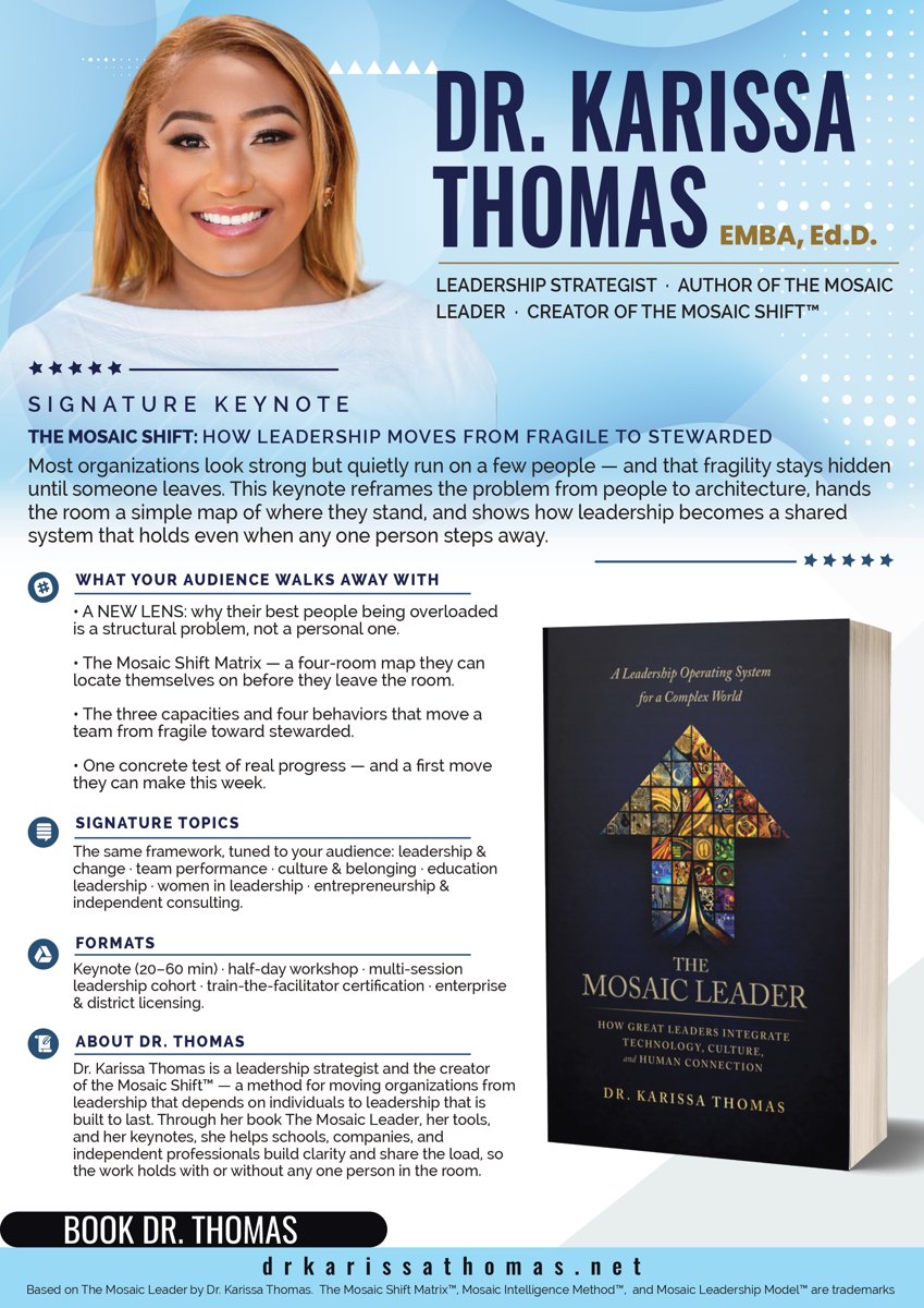 Dr. Karissa Thomas speaker one-sheet